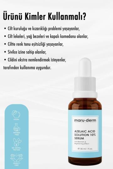 Maruderm Azelaik Asit Solüsyon %10 Aydınlatıcı Leke Karşıtı Cilt Bakım Serumu 30 Ml - 4