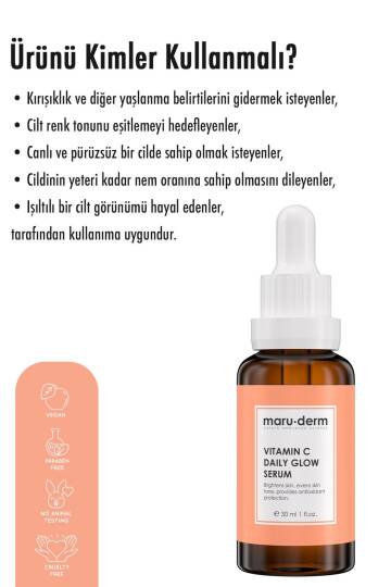 Maruderm C Vitamini ve Peptid Aydınlatıcı Cilt Bakım Serumu 30 ml - 4