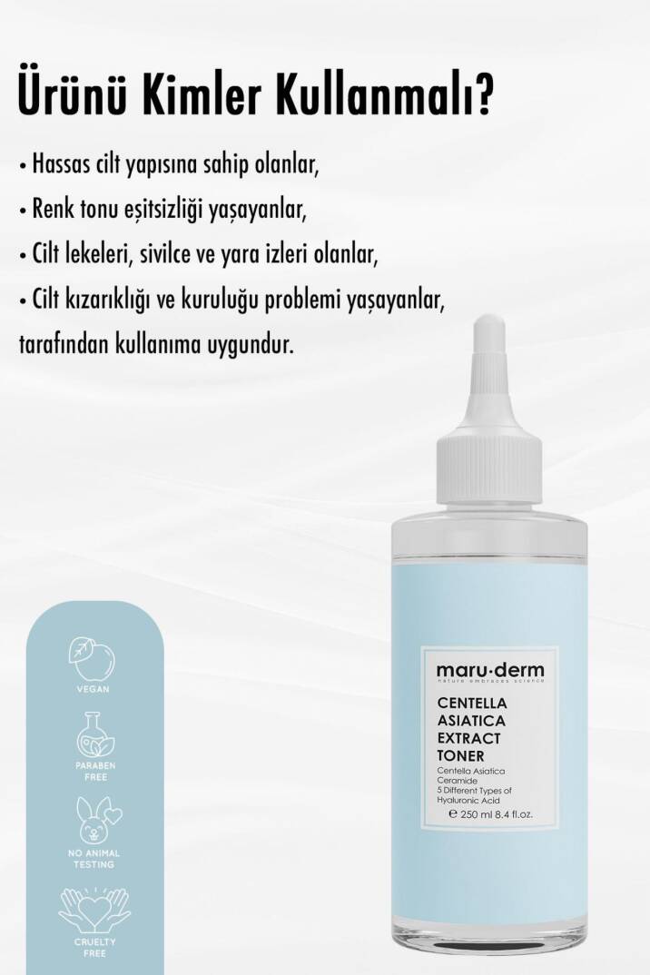 Maruderm Centella Asiatica Yatıştırıcı & Ceramide Nemlendirici Tonik 250 Ml - 3