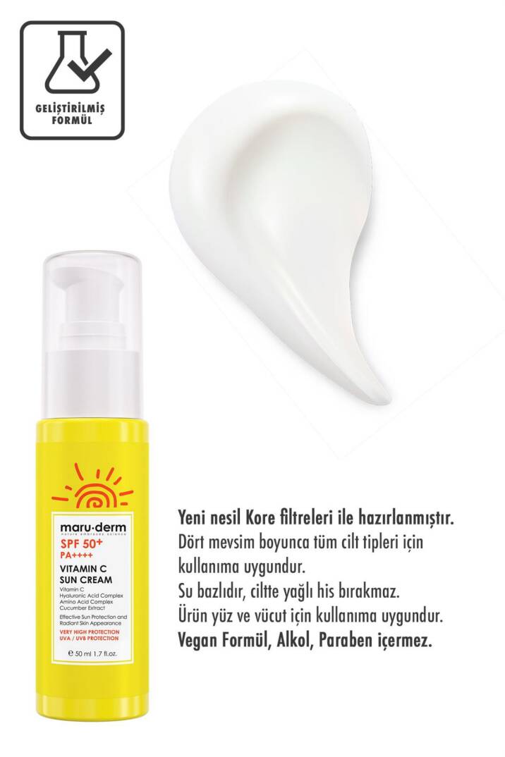 Maruderm Güneş Kremi SPF50+ C Vitamini Güneş Kremi 50 ml - 3
