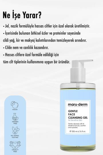 Maruderm Hassas ve Atopik Ciltler için Yüz Temizleme Jeli 200 ml - 3