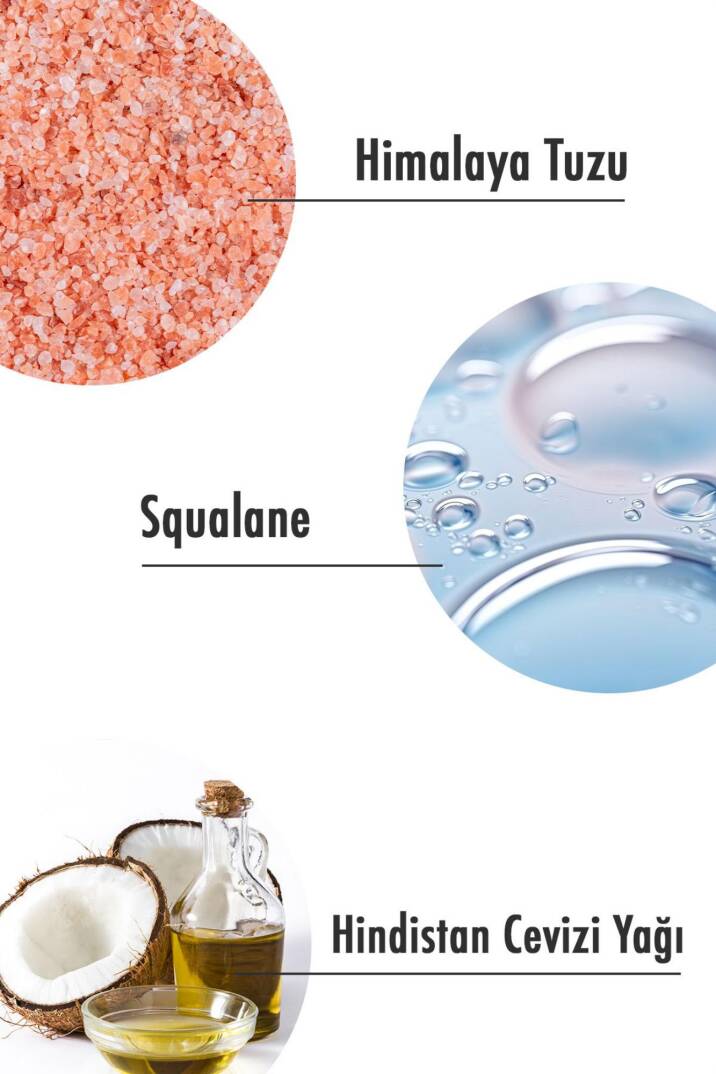 Maruderm Himalaya Tuzu Squalane Hindistan Cevizi Yağı Vücut Peelingi 250 ml - 3