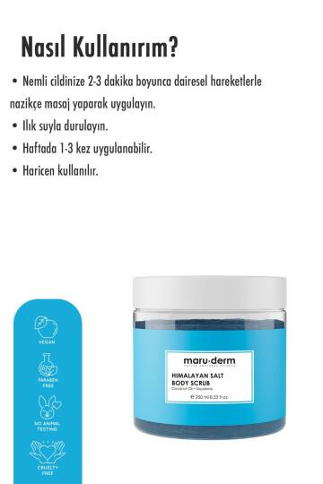 Maruderm Himalaya Tuzu Squalane Hindistan Cevizi Yağı Vücut Peelingi 250 ml - 4