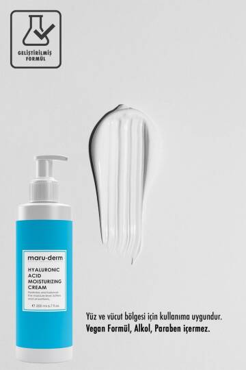 Maruderm Hyalüronik Asit Nemlendirici Yüz Ve Vücut Cilt Bakım Kremi 200 Ml - 3