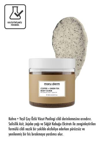 Maruderm Kahve Yeşil Çay Özlü BHA Jojoba Yağı Vücut Peelingi 250 ml - 3