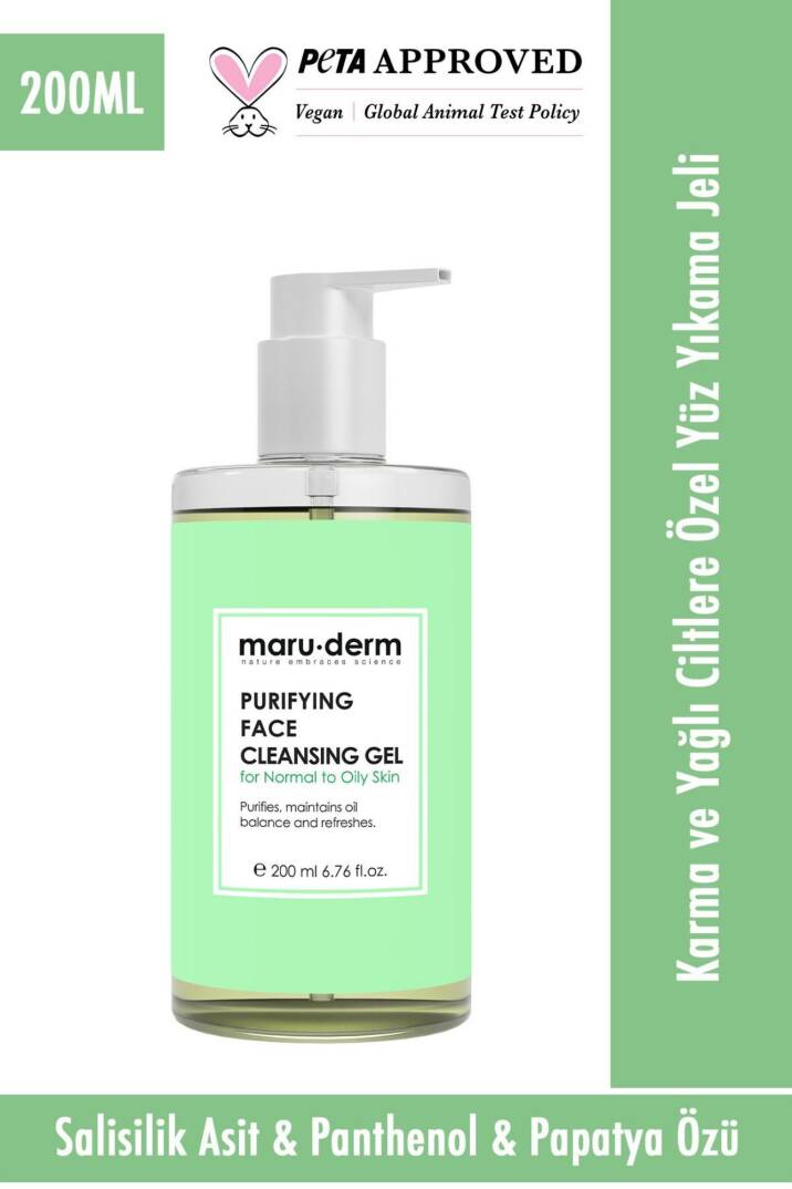 Maruderm Karma ve Yağlı Ciltlere Özel Salisilik Asit Yüz Temizleme Jeli 200 ml - 3