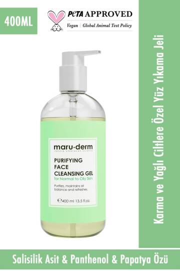 Maruderm Karma ve Yağlı Ciltlere Özel Salisilik Asit Yüz Temizleme Jeli 400 ml - 3