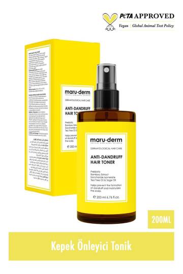 Maruderm Kepeğe Karşı Etkili Saç Toniği Normal Yağlı Saçlar Vegan 200 ml - 4