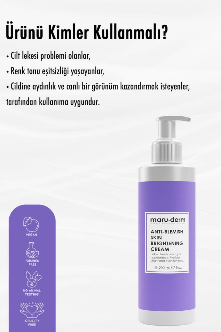 Maruderm Leke Karşıtı Cilt Beyazlatıcı Bakım Kremi 200 ml - 3