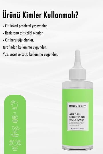 Maruderm Leke Karşıtı Cilt Beyazlatıcı Laktik Asit %5 Glikolik Asit %1 Aha Tonik 250 Ml - 2