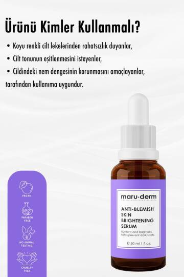 Maruderm Leke Karşıtı ve Beyazlatıcı Cilt Bakım Serumu 30 ml - 2