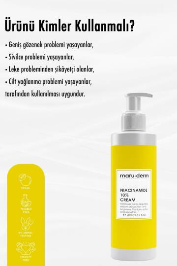Maruderm Niacinamide %10 Leke Karşıtı Ve Gözenek Sıkılaştırıcı Krem 200 ml - 2