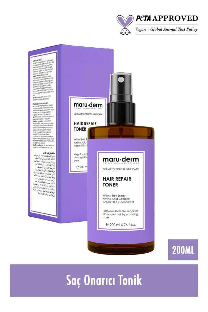 Maruderm Onarıcı Saç Bakım Toniği Yıpranmış Zayıf Saçlar Vegan 200 ml - 3