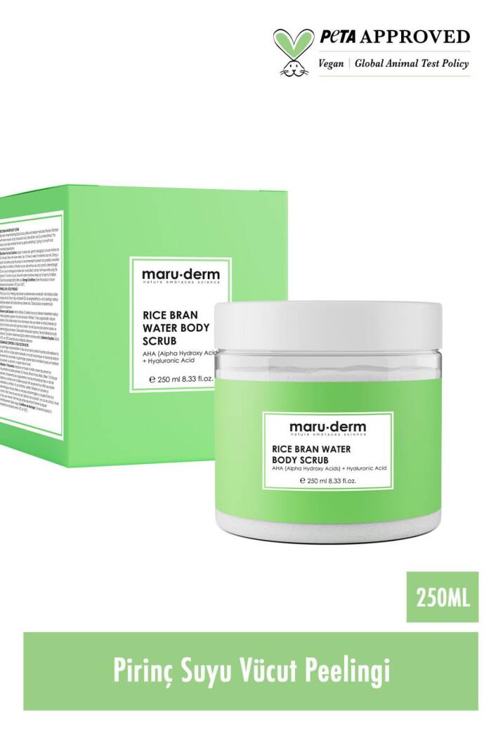 Maruderm Pirinç Suyu Vücut Peelingi AHA + Hyaluronik Asit 250 ml - 2