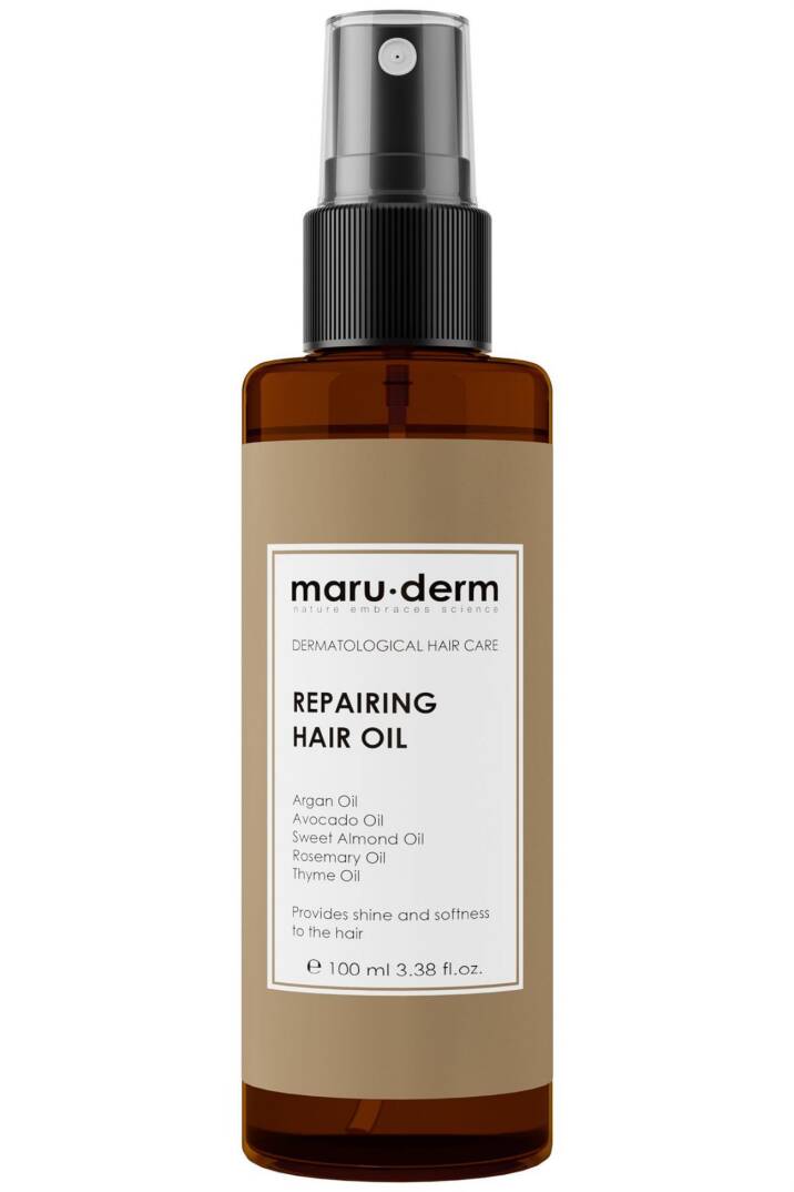 Maruderm Saç Bakım Yağı Biberiye Yağı Argan Yağı Avokado Kekik Yağı Tüm Saç Tipleri 100 ml - 1