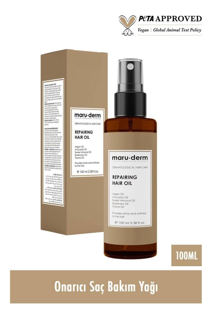 Maruderm Saç Bakım Yağı Biberiye Yağı Argan Yağı Avokado Kekik Yağı Tüm Saç Tipleri 100 ml - 3