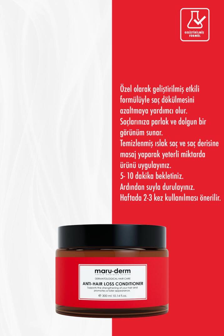 Maruderm Saç Dökülme Karşıtı Saç Kremi Tüm Saç Tipleri Vegan 300 ml - 2