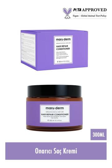 Maruderm Saç Onarıcı Saç Kremi Yıpranmış Zayıf Saçlar Vegan 300 ml - 2