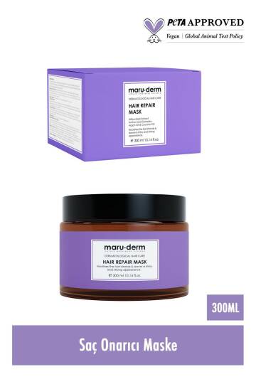 Maruderm Saç Onarıcı Saç Maskesi Yıpranmış Zayıf Saçlar Vegan 300 ml - 2