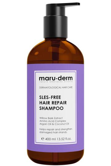 Maruderm Saç Onarıcı Sülfatsız Şampuan Yıpranmış Zayıf Saçlar Sülfatsız Tuzsuz Vegan 400 ml
