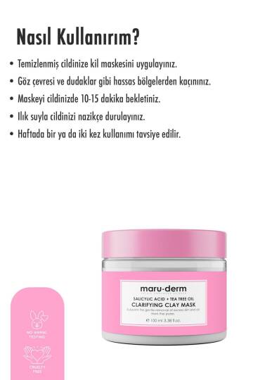 Maruderm Salisilik Asit Çay Ağacı Yağı Kil Maskesi 100 ml - 5