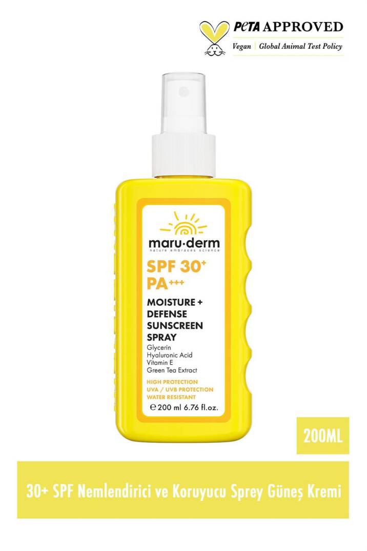 Maruderm Vücut Güneş Spreyi | SPF 30+ Nemlendirici ve Koruyucu Sprey Güneş Kremi 200 ML - 2