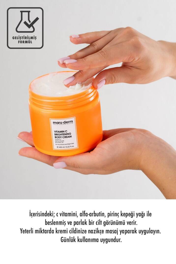 Maruderm Vücut Nemlendirici Vitamin C Aydınlatıcı Krem 400 ml - 3