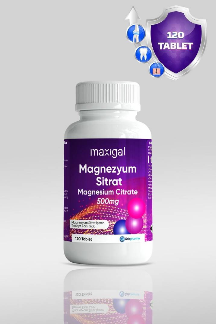 Maxigal Magnezyum Sitrat 120 Tablet - 1
