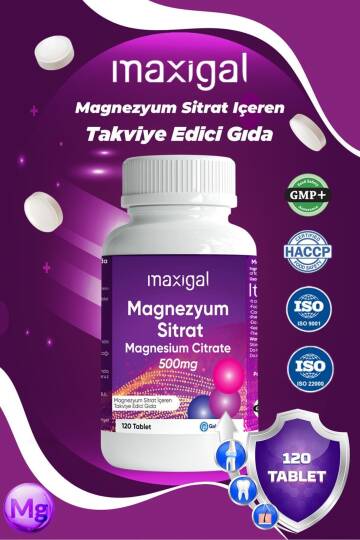 Maxigal Magnezyum Sitrat 120 Tablet - 2