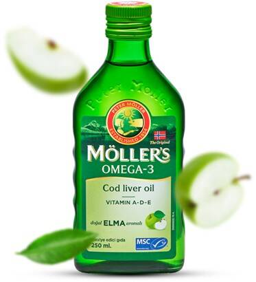 Möller's Omega 3 Elma Aromalı Balık Yağı 250 ml - 1
