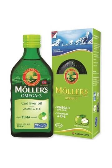 Möller's Omega 3 Elma Aromalı Balık Yağı 250 ml - 2