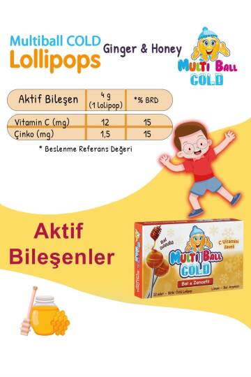 Multiball Cold Bal & Zencefil Lolipop 12 Adet - 3