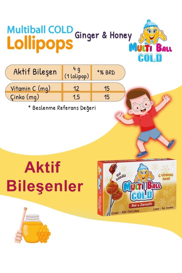 Multiball Cold Bal & Zencefil Lolipop 12 Adet - 3