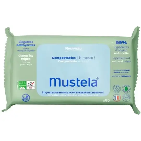 Mustela Avocado Cleansing Wipes 60 Adet