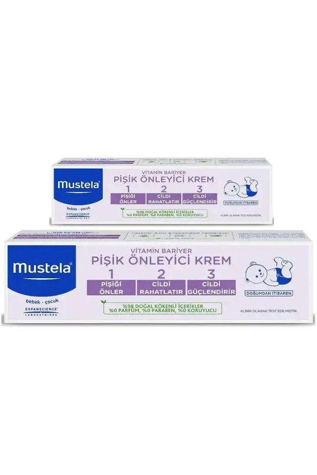 Mustela Vitamin Barrier 1-2-3 Pişik Önleyici Krem 100 gr + 50 gr Hediyeli - 1