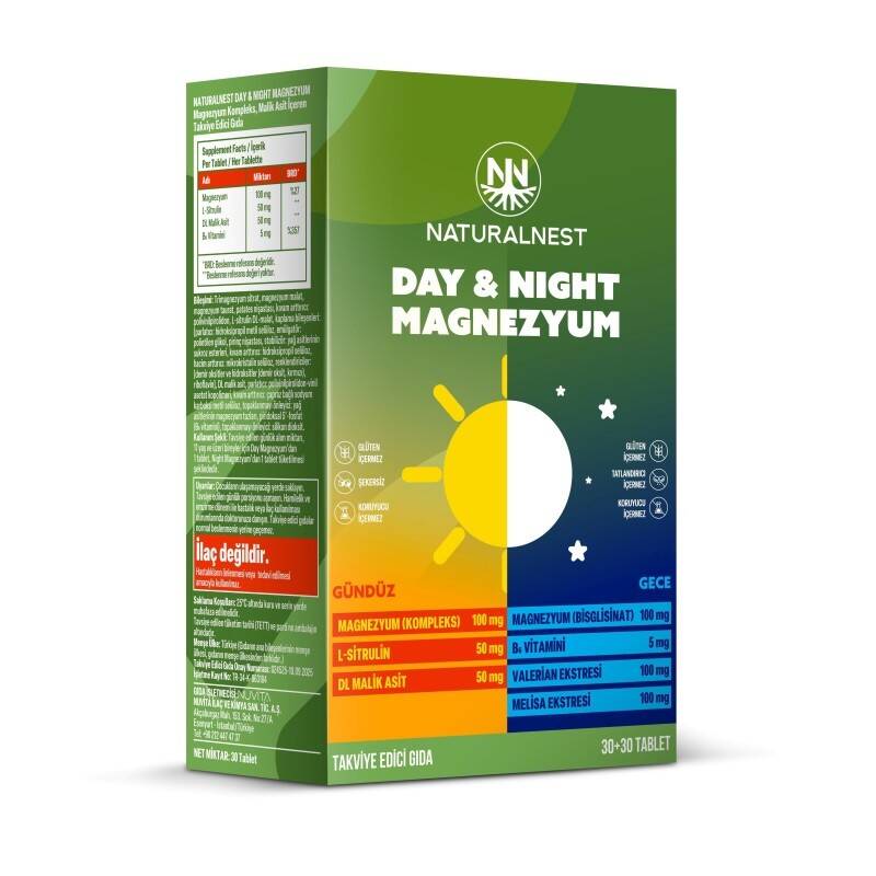 Naturalnest Day Night Magnezyum 60 Tablet - 1