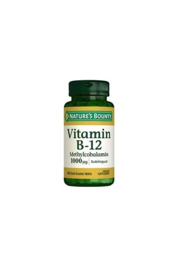 Nature's Bounty B-12 1000 mcg 60 Dilaltı Tableti