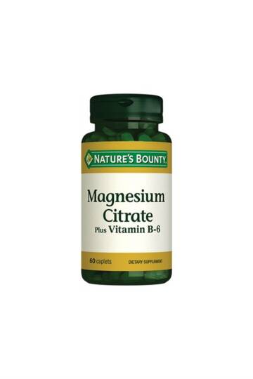 Nature's Bounty Magnesium Citrate Plus with Vitamin B6 60 Tablet