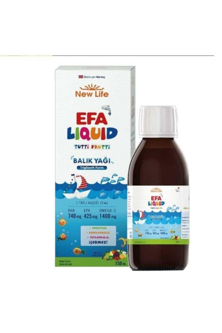New Life Efa Liquid Tutti Frutti Balık Yağı Şurup - 1