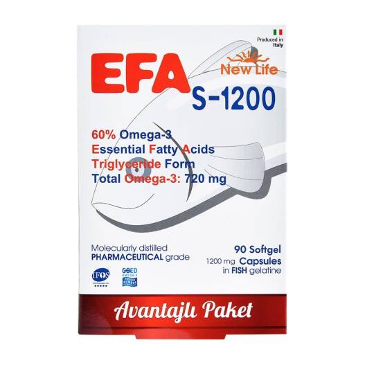 New Life Efa S-1200 Omega-3 90 Kapsül
