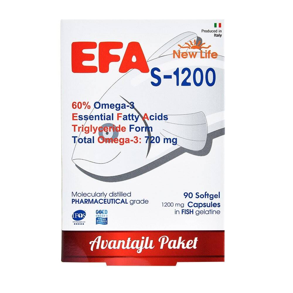New Life Efa S-1200 Omega-3 90 Kapsül - 1