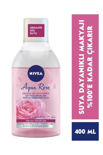 Nivea Aqua Rose Micellar Gül Suyu İçeren Çift Fazlı Makyaj Temizleme Suyu 400 ml - 6