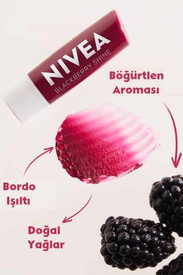 Nivea Blackberry Böğürtlen Lip Stick 4.8 gr - 3