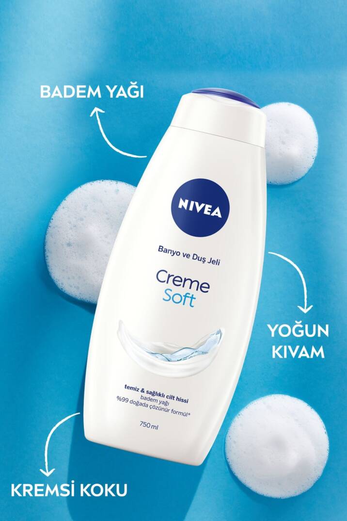 Nivea Creme Soft - Banyo ve Duş Jeli 750ml - 4