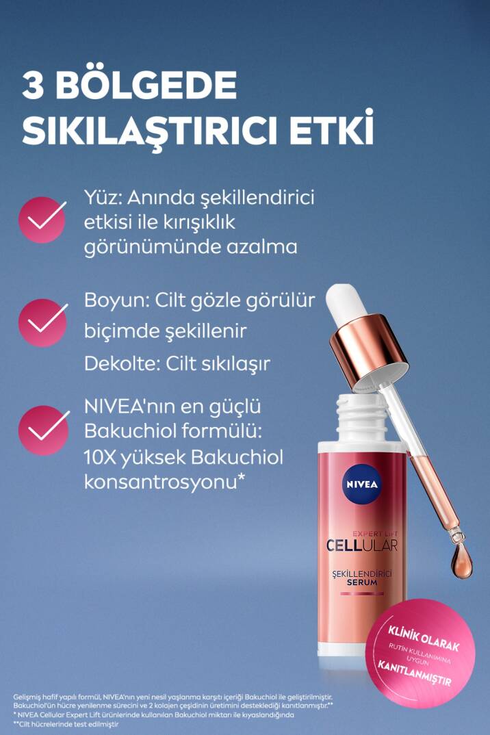 Nivea Doğal Retinol Alternatifi Bakuchiol Cilt Bakım Serumu Cellular Expert Lift 30 ml - 2