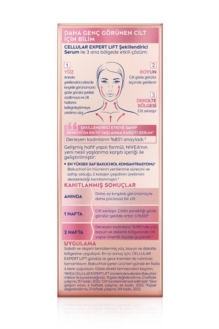Nivea Doğal Retinol Alternatifi Bakuchiol Cilt Bakım Serumu Cellular Expert Lift 30 ml - 6