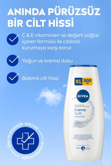 Nivea Duş Jeli Creme Soft 500 ml - 2