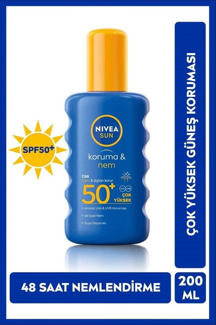Nivea Güneş Koruyucu & Nemlendirici Spray Spf 50 200 ml - 1