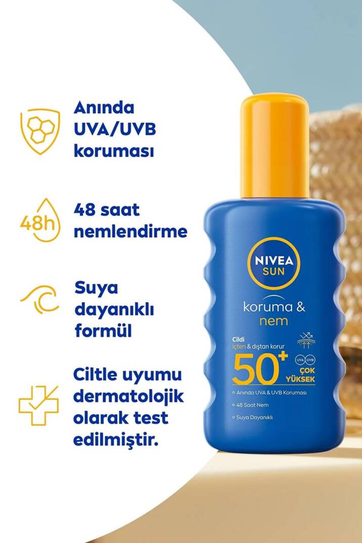 Nivea Güneş Koruyucu & Nemlendirici Spray Spf 50 200 ml - 2
