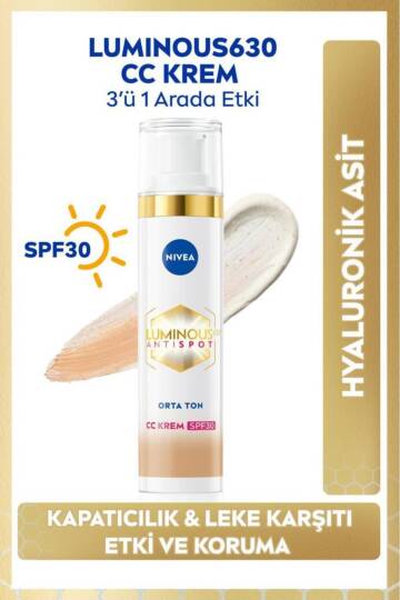 Nivea Luminous 630 Anti Spot Spf 30 CC Krem Orta Ton 40 ml
